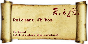 Reichart Ákos névjegykártya